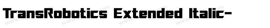 TransRobotics Extended Italic字体转换
